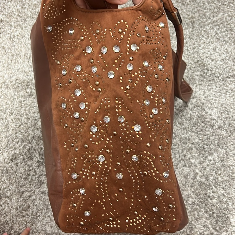 Belle France NWT Frosted Shopper Tote in Chestnut - Picture 3 of 7